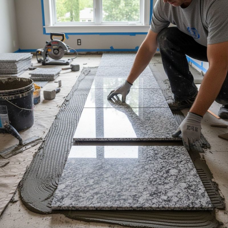 Granite Floor Installation detail